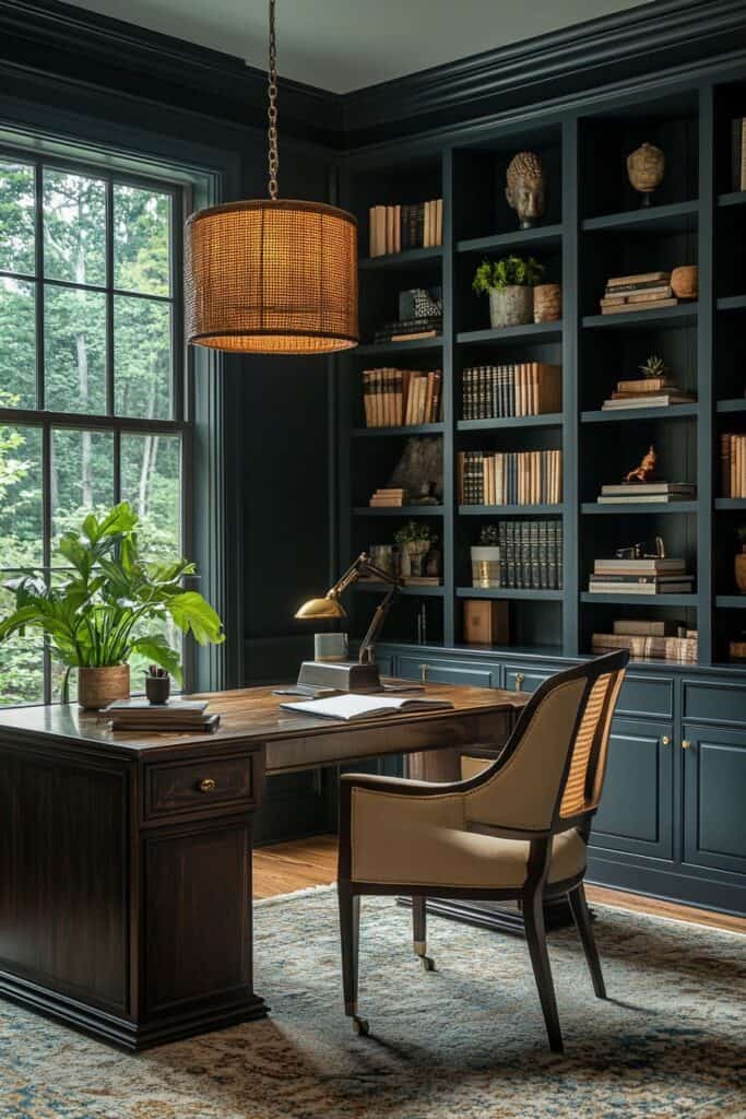 10 Moody Office Ideas For A Bold, Stylish Workspace | The Olive Branch Nest