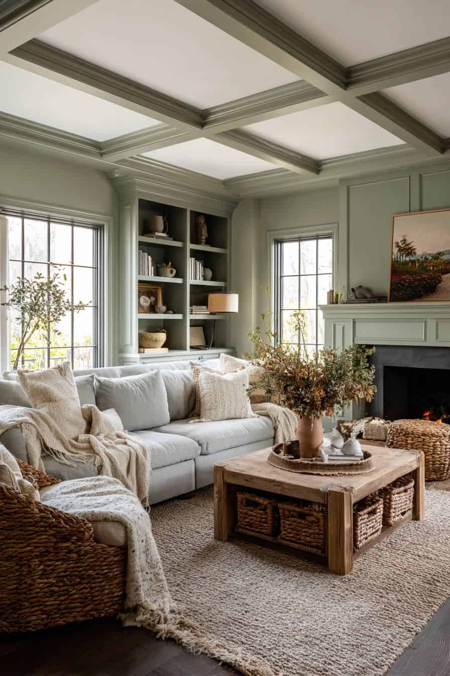 From Blah To Beautiful: Sage Green Farmhouse Living Room Inspiration ...