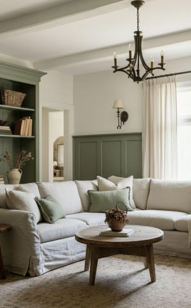 farmhouse Living Room Sage Green