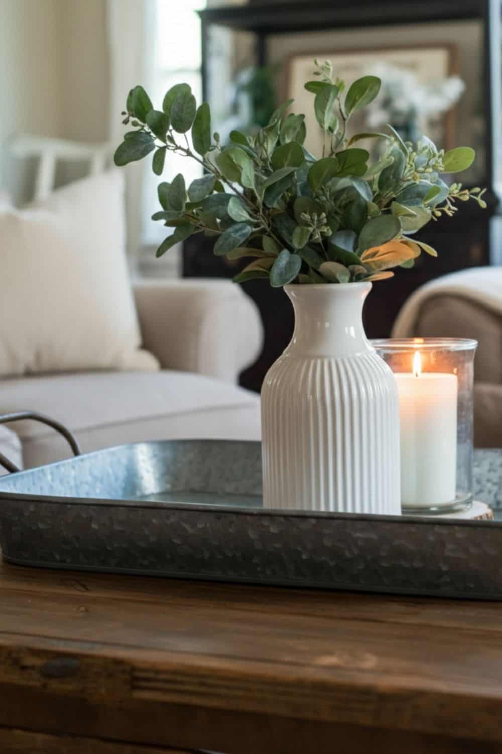 How To Style A Farmhouse Coffee Table | The Olive Branch Nest