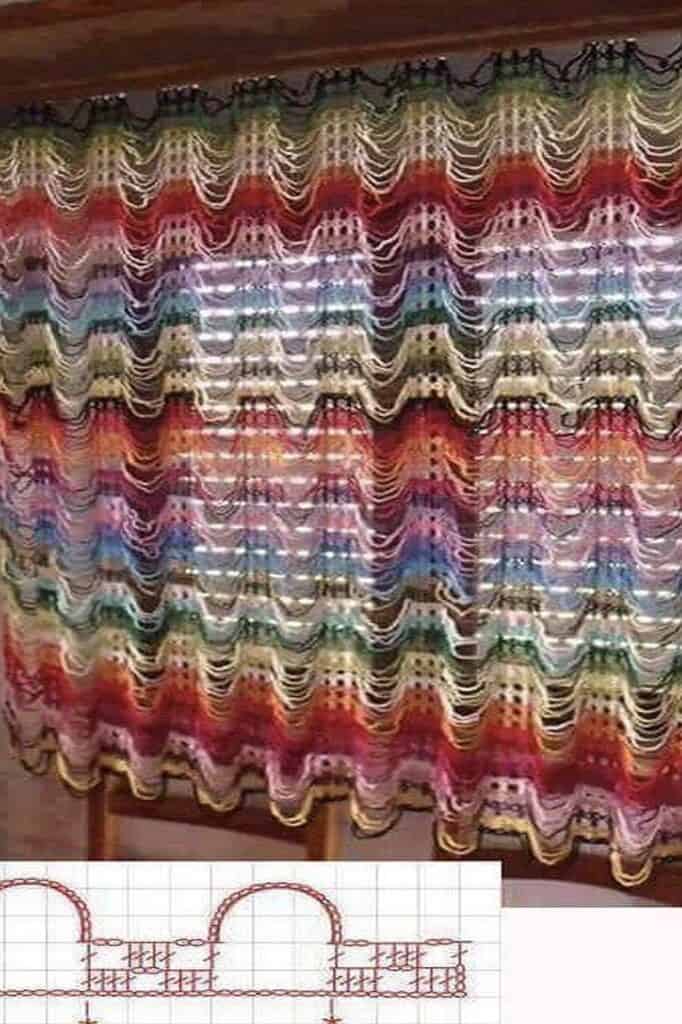 Colorful handmade crochet granny square blanket with vibrant multicolor stitching.