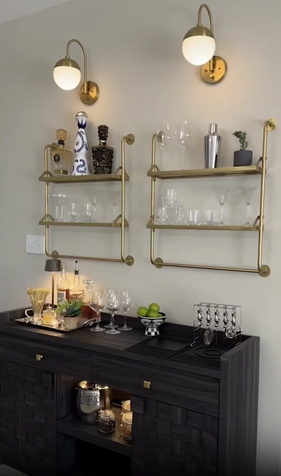 6 Steps To A DIY Mini Bar At Home | The Olive Branch Nest