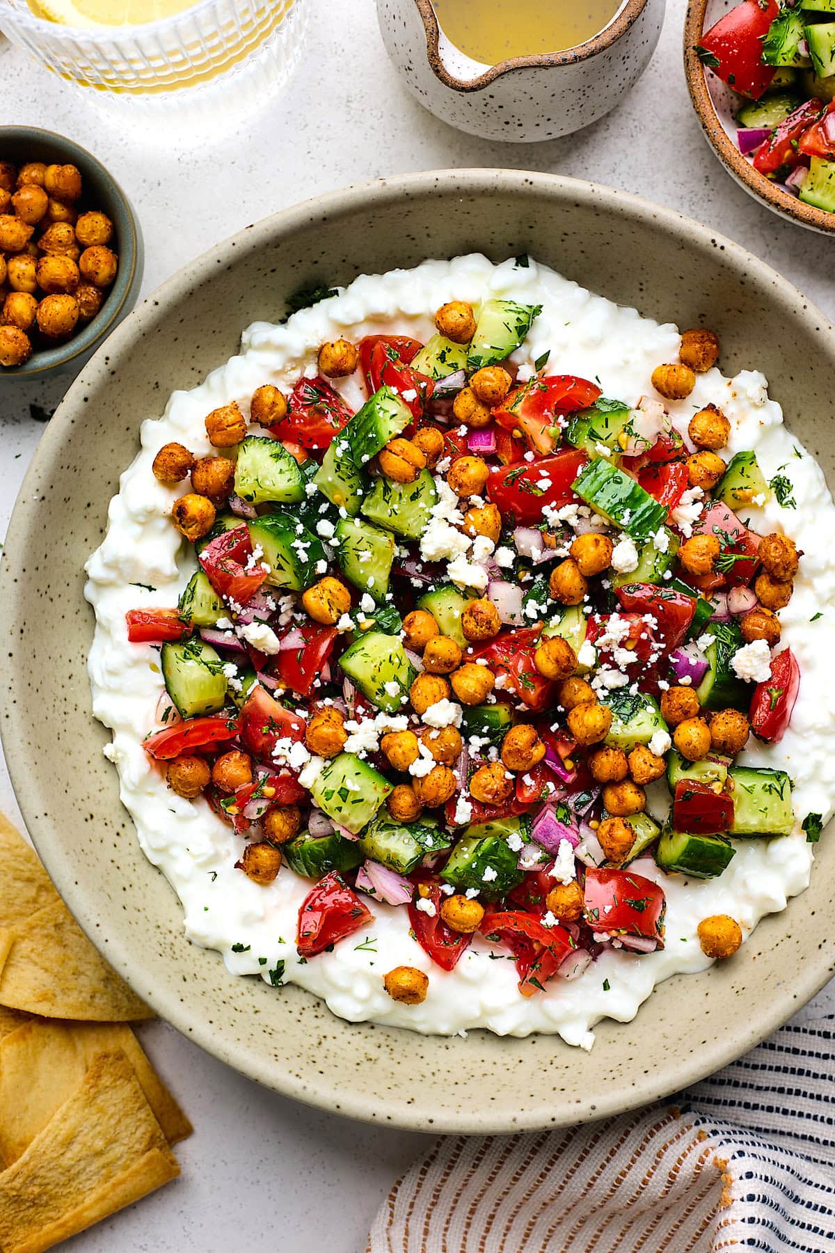 Image for Greek Chickpea Salad With Cottage Cheese