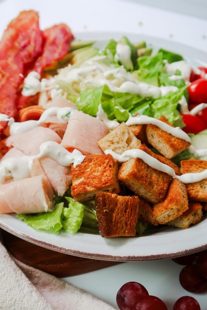 Image for Turkey Club Salad with the Most Amazing Homemade Creamy Dressing